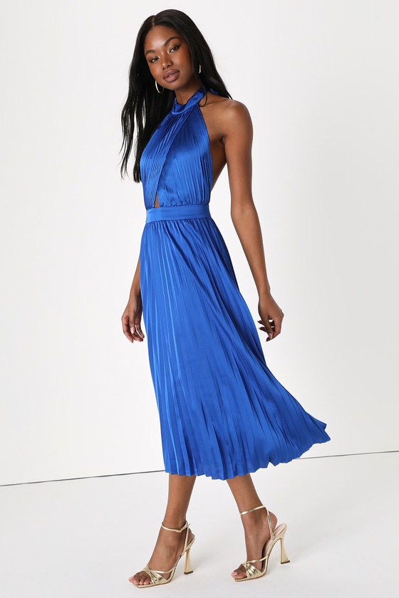 blue midi dress